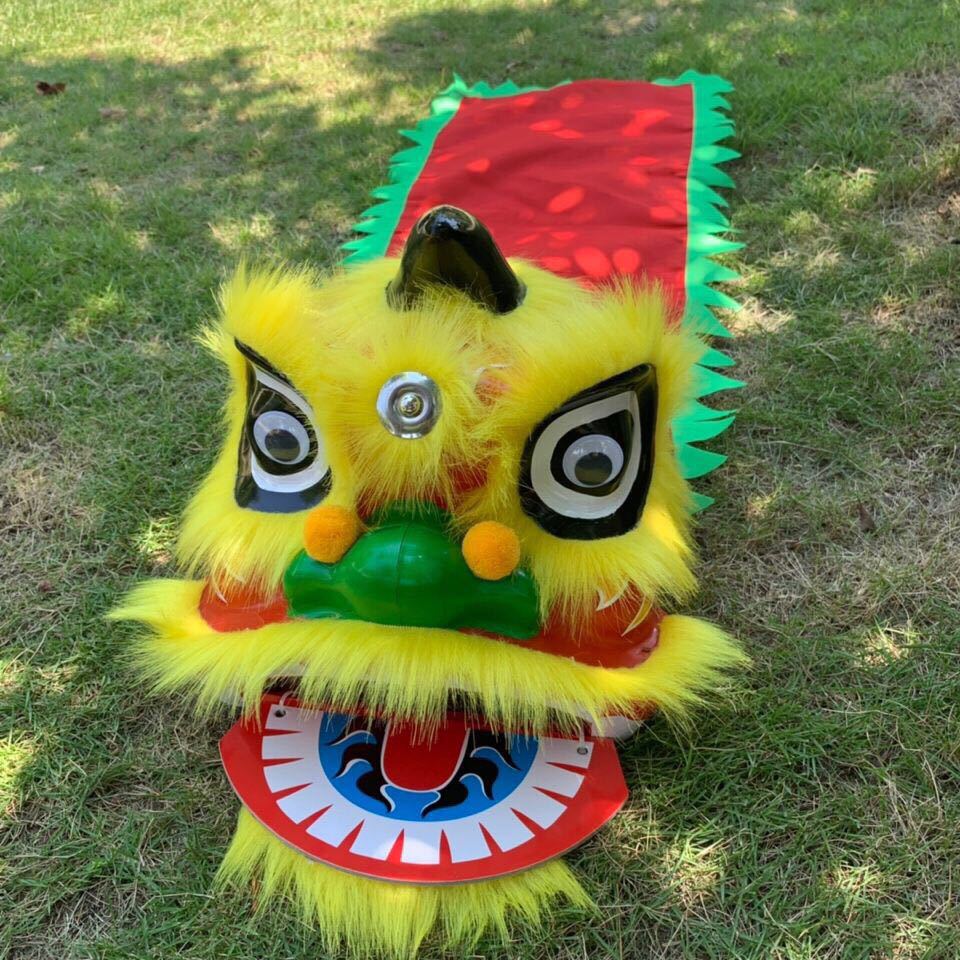 新款民间工艺儿童狮头儿童舞狮子幼儿园表演道具南醒狮锣鼓镲礼物