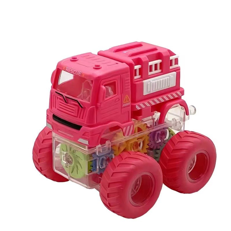 Colorful Gear Stunt Car Light Inertia Car Four-Wheel Drive Warrior off-Road Vehicle Children's Educational Toys Wholesale