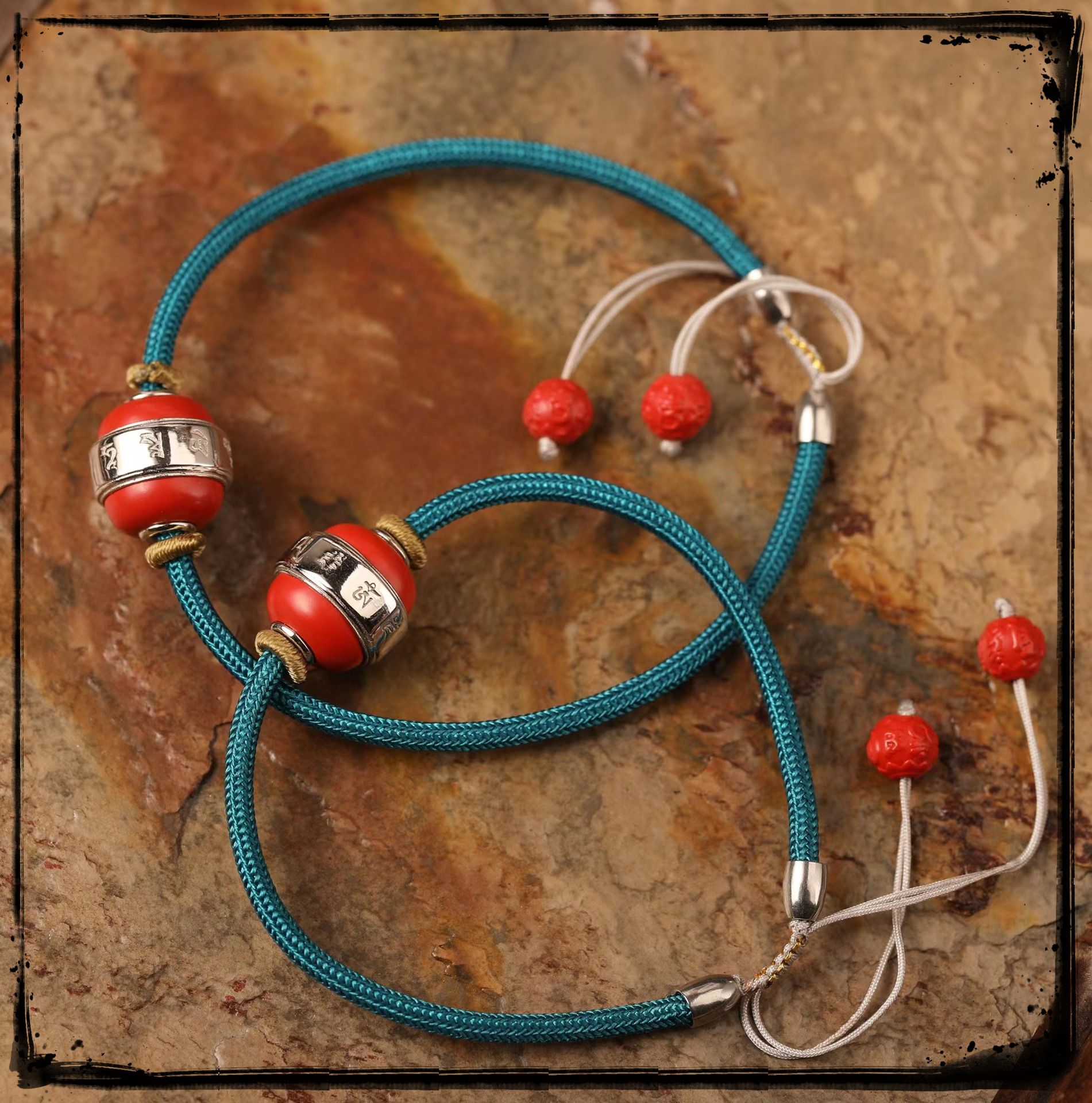 天然朱砂本命年手链女编织男情侣手串红珠手绳原创设计-阿里巴巴