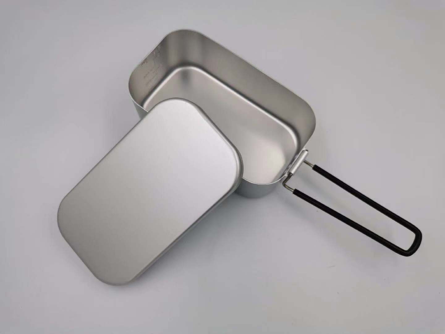 跨境成人户外郊游野营煮饭器具铝合金饭盒旅行便携日式便当铝饭盒