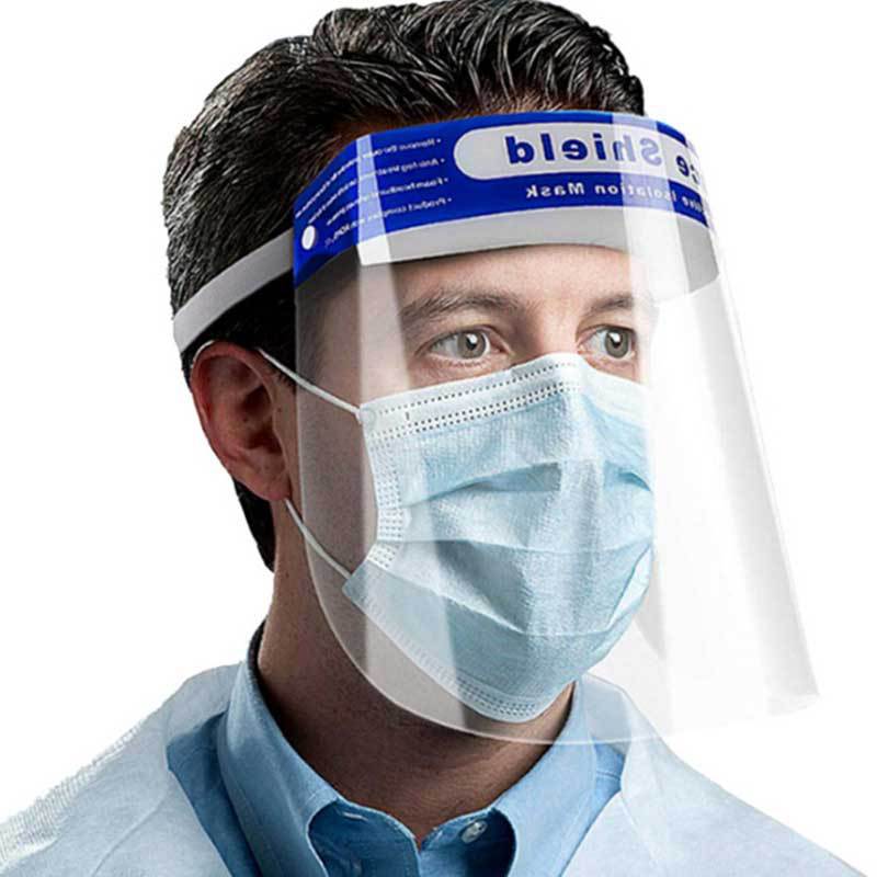 透明隔离护目罩 医用防护面罩 防飞沫高清医护防护脸罩防雾大屏