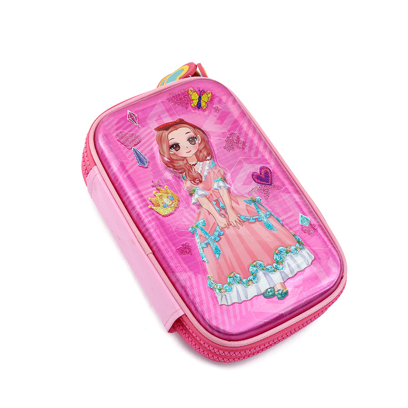 小女孩文具盒多层大容量笔袋可爱3d立体公主女生初中三层铅笔盒