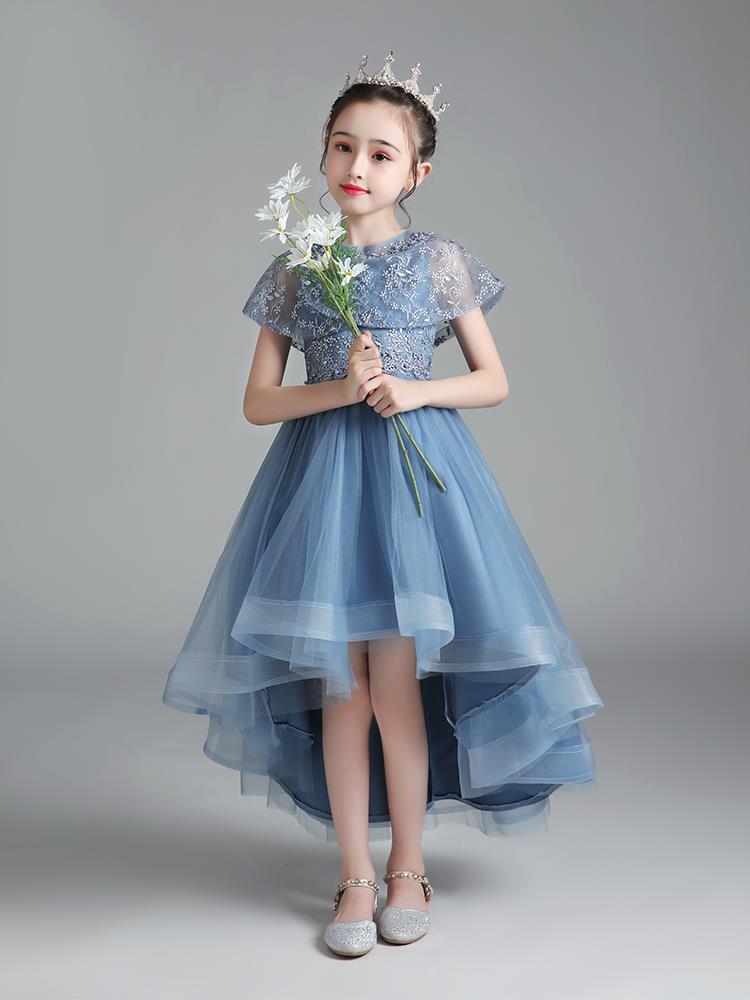 女童洋气公主裙花童婚纱儿童主持人钢琴演出服生日小女孩礼服早秋