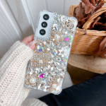 适用三星S25Ultra水钻Galaxy A565G高档女神IPhone16ProMax保护套