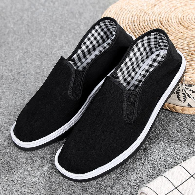 老北京布鞋男士单鞋透气吸汗千层底北京男鞋休闲防滑耐磨开车男款