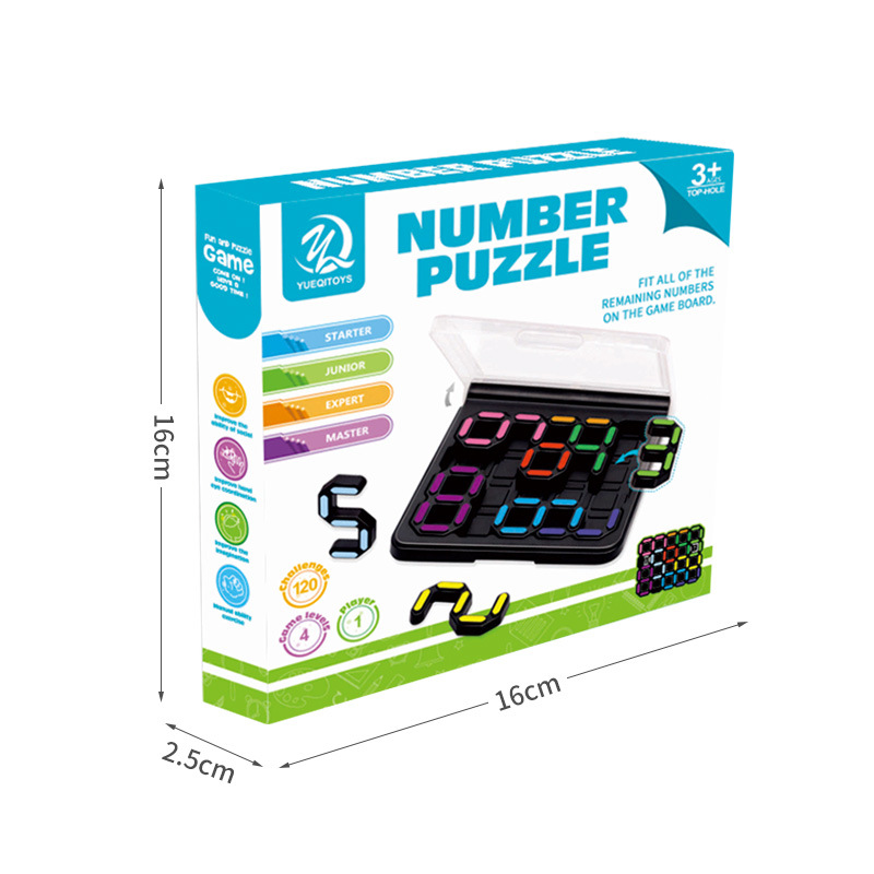 Cross-Border Children's Board Game Smart Digital Puzzle Plane Puzzle Desktop Puzzle Digital Puzzle Game Intelligence