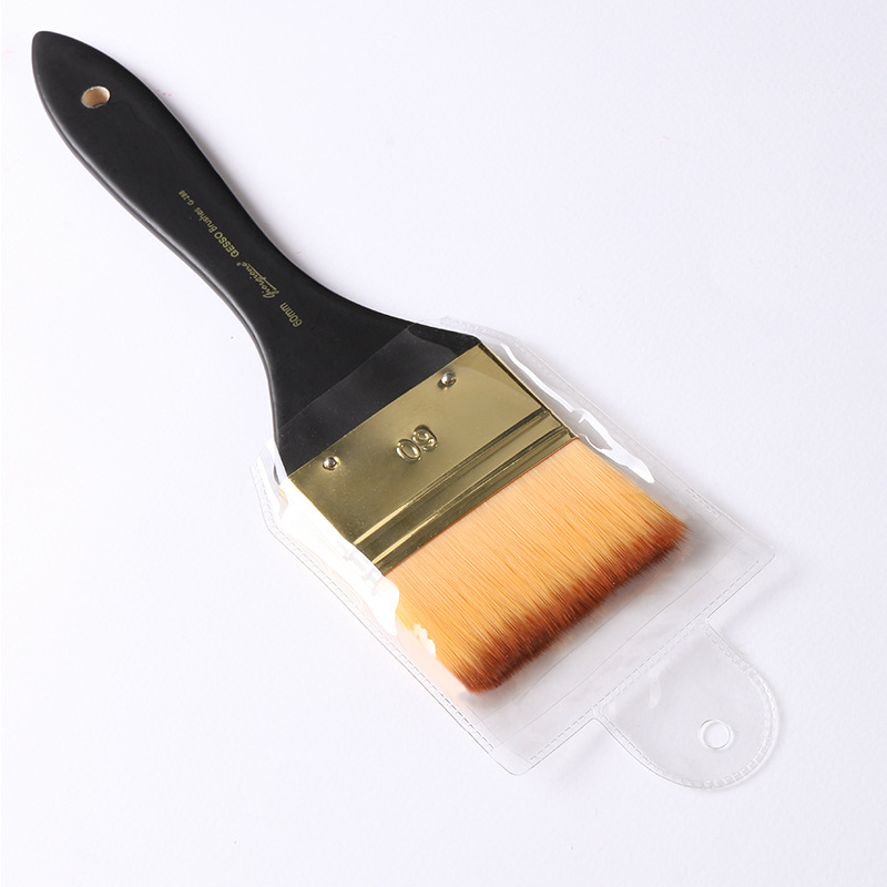 Scrubbing Brush Oil Painting Acrylic Brush Gouache Watercolor Wall Painting Nylon Hair Flat Birch Brush