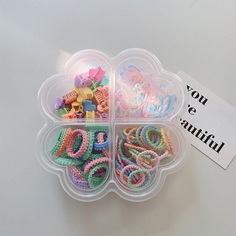 Boxed South Korea Color Towel Ring Sweet Princess Hair Band High Elastic Hair Bands Cute Children's Hair Accessories