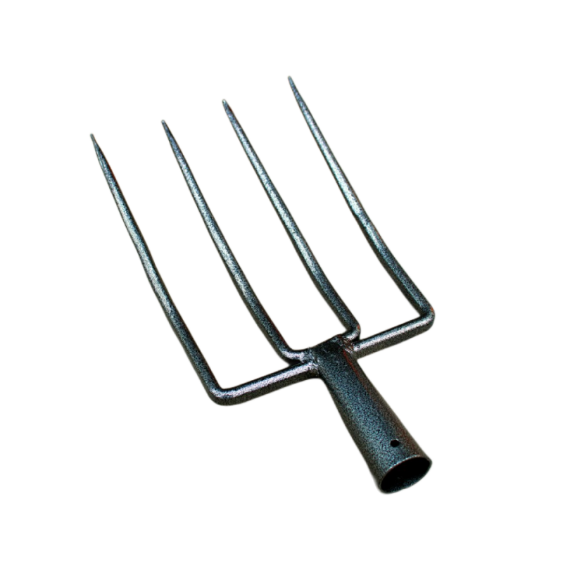 四齿叉实心新款全锰钢加粗加重叉子农用叉粪四股叉头松土翻地