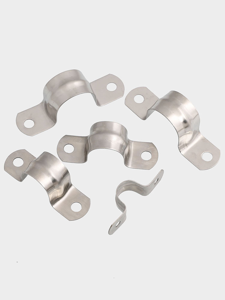 304不锈钢半边码pvc管码管夹喉箍u型卡管卡骑马卡 ppr水管固定夹