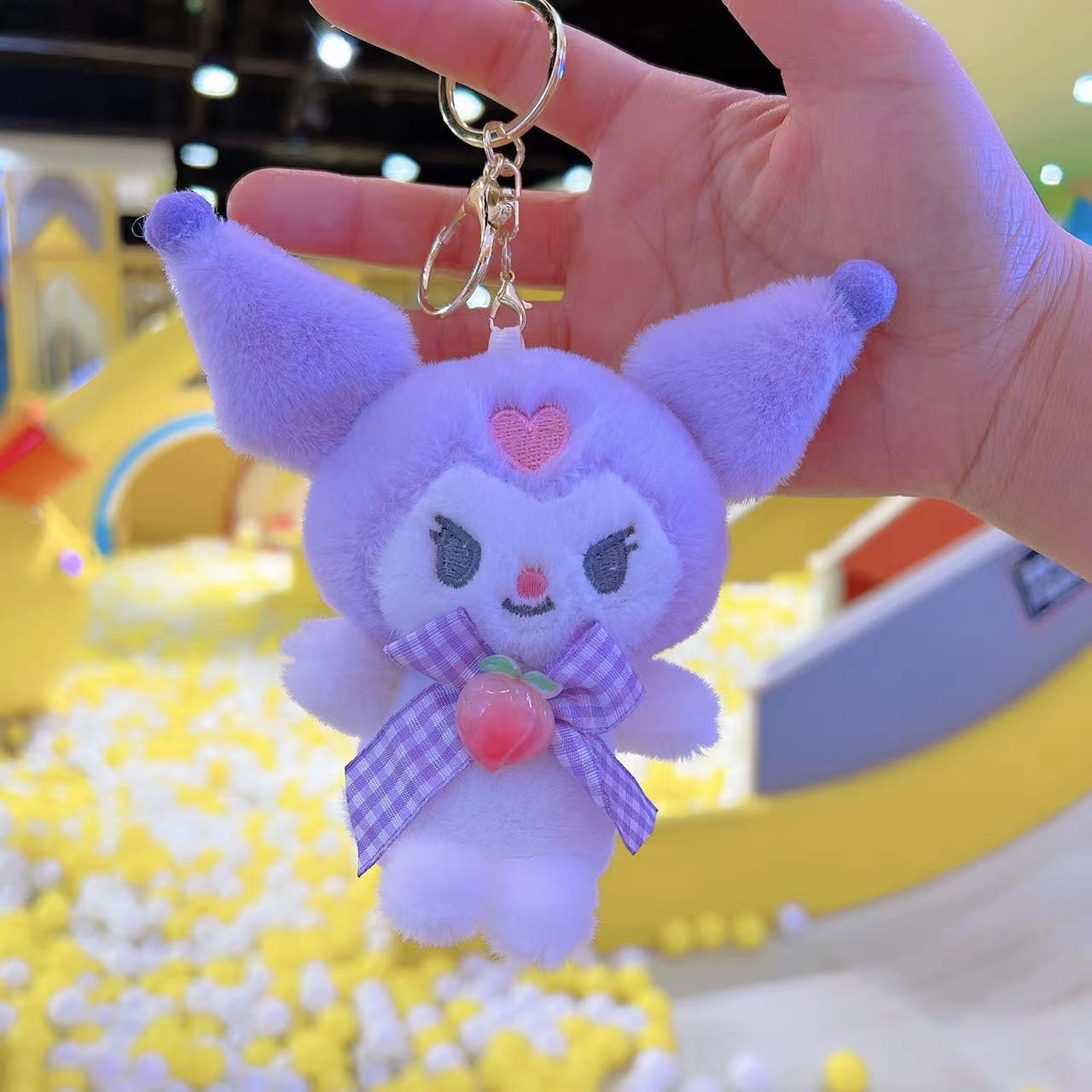 Online Influencer Cute Girl Heart Sanrio Doll Plush Clow M Keychain Cinnamoroll Babycinnamoroll Pendant Hair Ring Hair Rope Baby