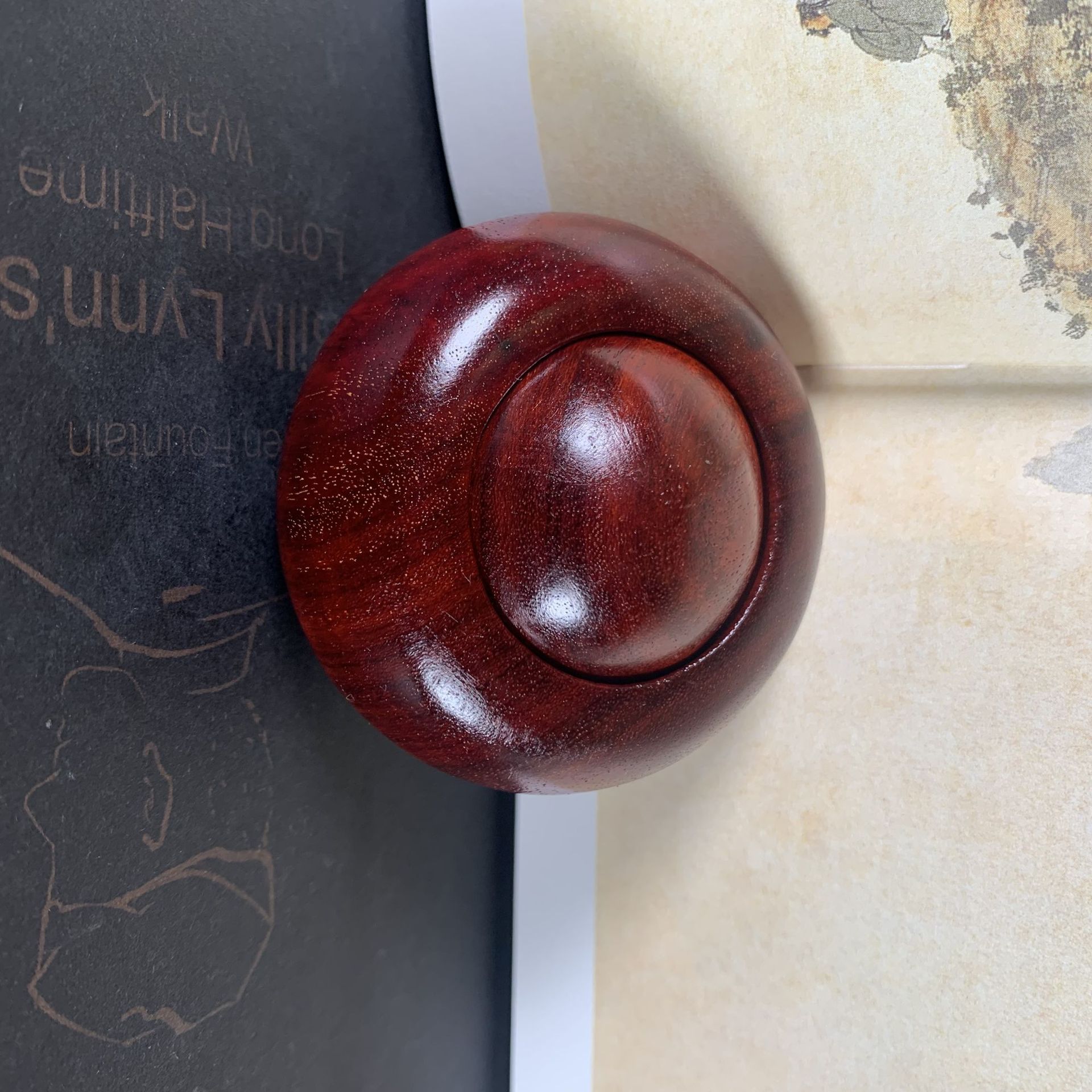 印度小叶紫檀时来运转手把件檀香木转运珠手球保健球文玩按摩球mm