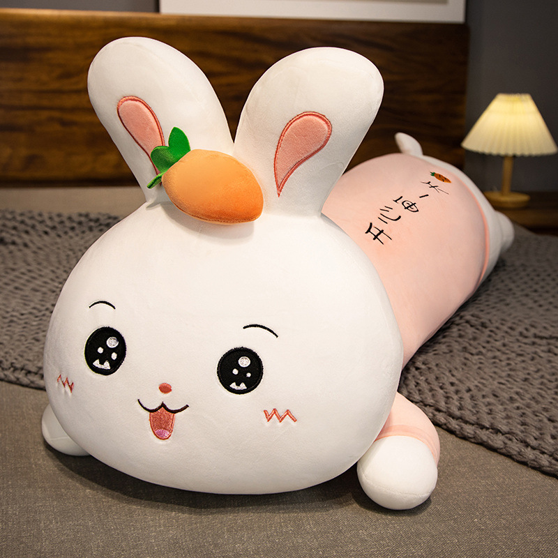 创意趴耳朵兔兔毛绒玩具趴耳兔子爆款夹腿布艺公仔抱枕陪玩玩偶批