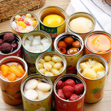 水果罐头混合6罐装每罐425克黄桃罐头椰果菠萝橘子梨什锦草莓包邮