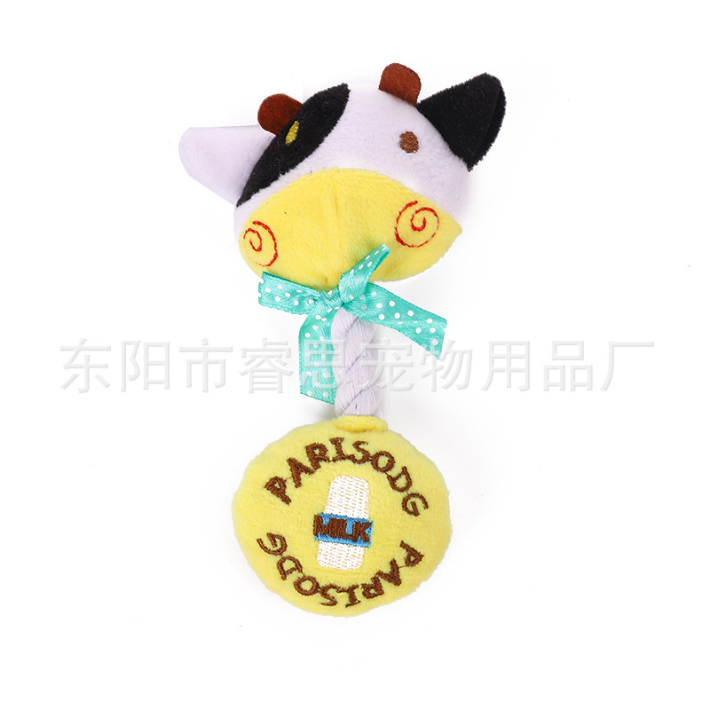 Supply Factory Wholesale Pet Plush Toy Cotton String Cartoon Plush Toy