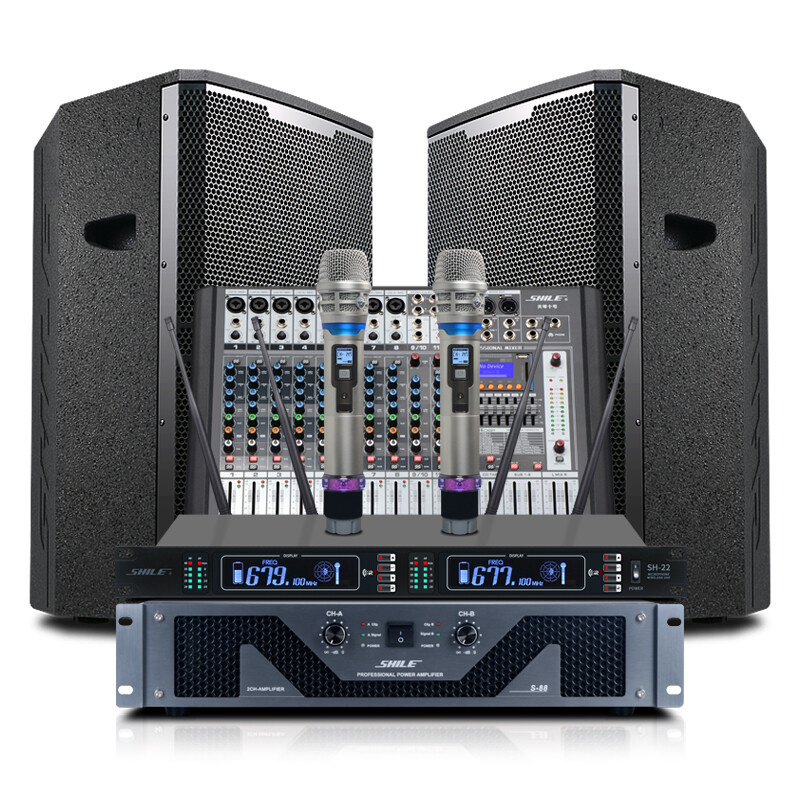 专业户外婚庆大型演出双15寸会议酒吧ktv音箱舞台音响套装设备06