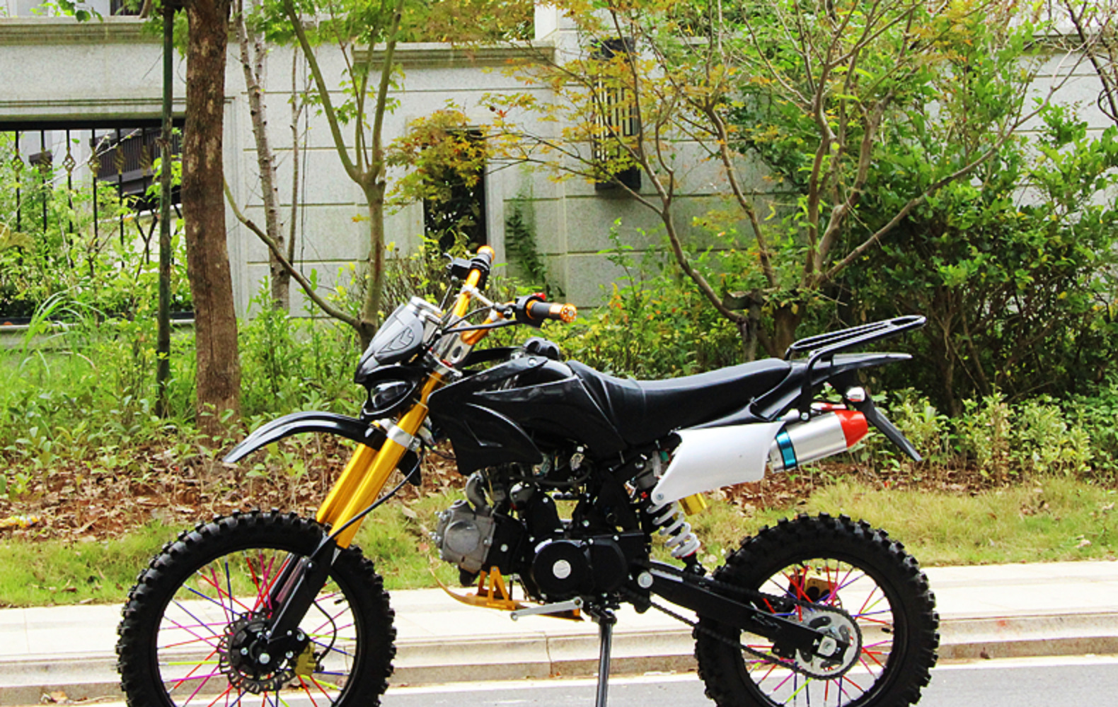 两轮越野摩托车迷你车125cc整车成人汽油山地车全地形场地公路赛