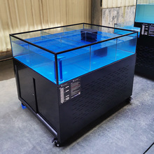 超白鱼缸钉做超市饭店方形水冷机一体商用海鲜缸贝类虾蟹池玻璃缸