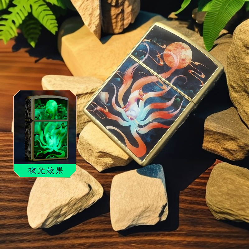 hot sale relief lighter armor kerosene lighter grinding wheel windproof lighter carved luminous lighter