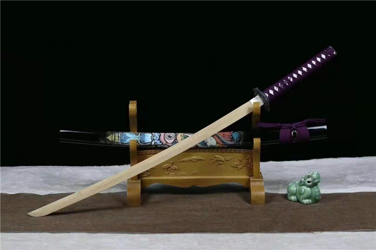 竹木制木刀武士刃带鞘木刀长款日本居合道训练拔刀剑道具一件代发