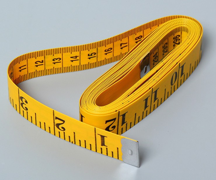300cm/120英寸pvc纤维皮尺软尺加厚量衣裁缝尺胸围腰围宽卷尺-阿里巴