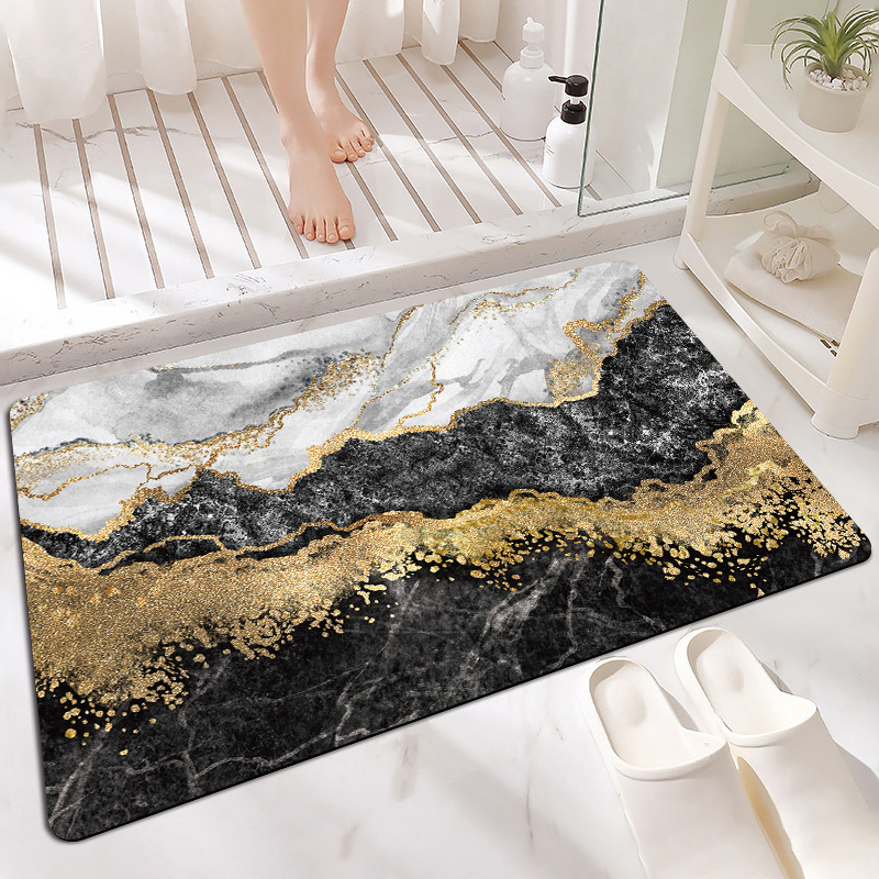 Simple Bathroom Entrance Floor Mat Diatom Ooze Water-Absorbing Non-Slip Mat Quick-Drying Domestic Toilet Toilet Bathroom Mat