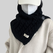 韩国东大门针织毛线套头围脖女冬季加厚保暖防寒护颈脖套围巾披肩