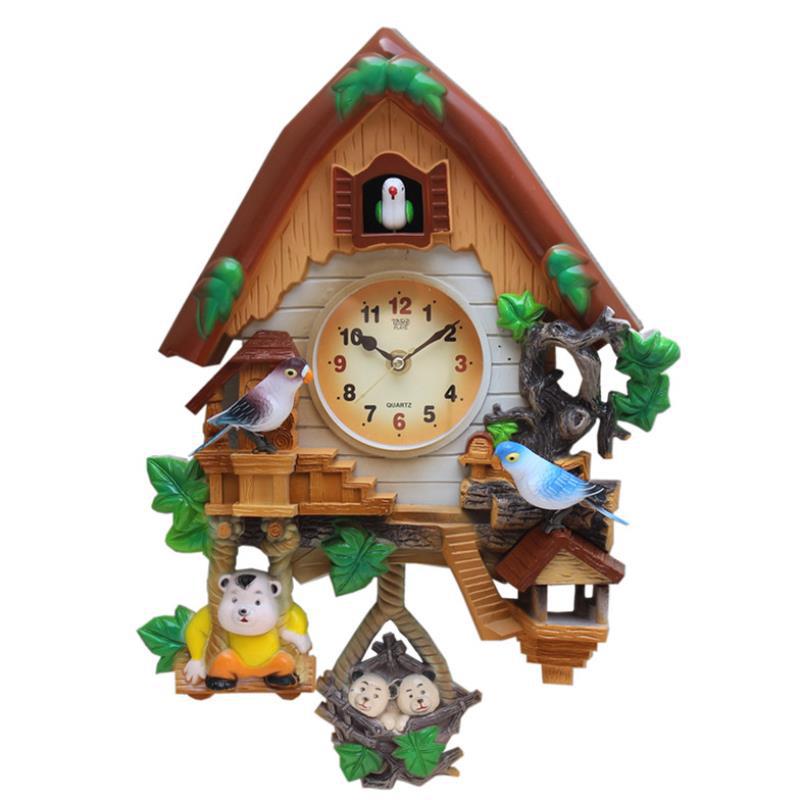 布谷鸟闹钟儿童屋子小鸟复古怀旧创意个性潮流时尚小学生闹钟女孩