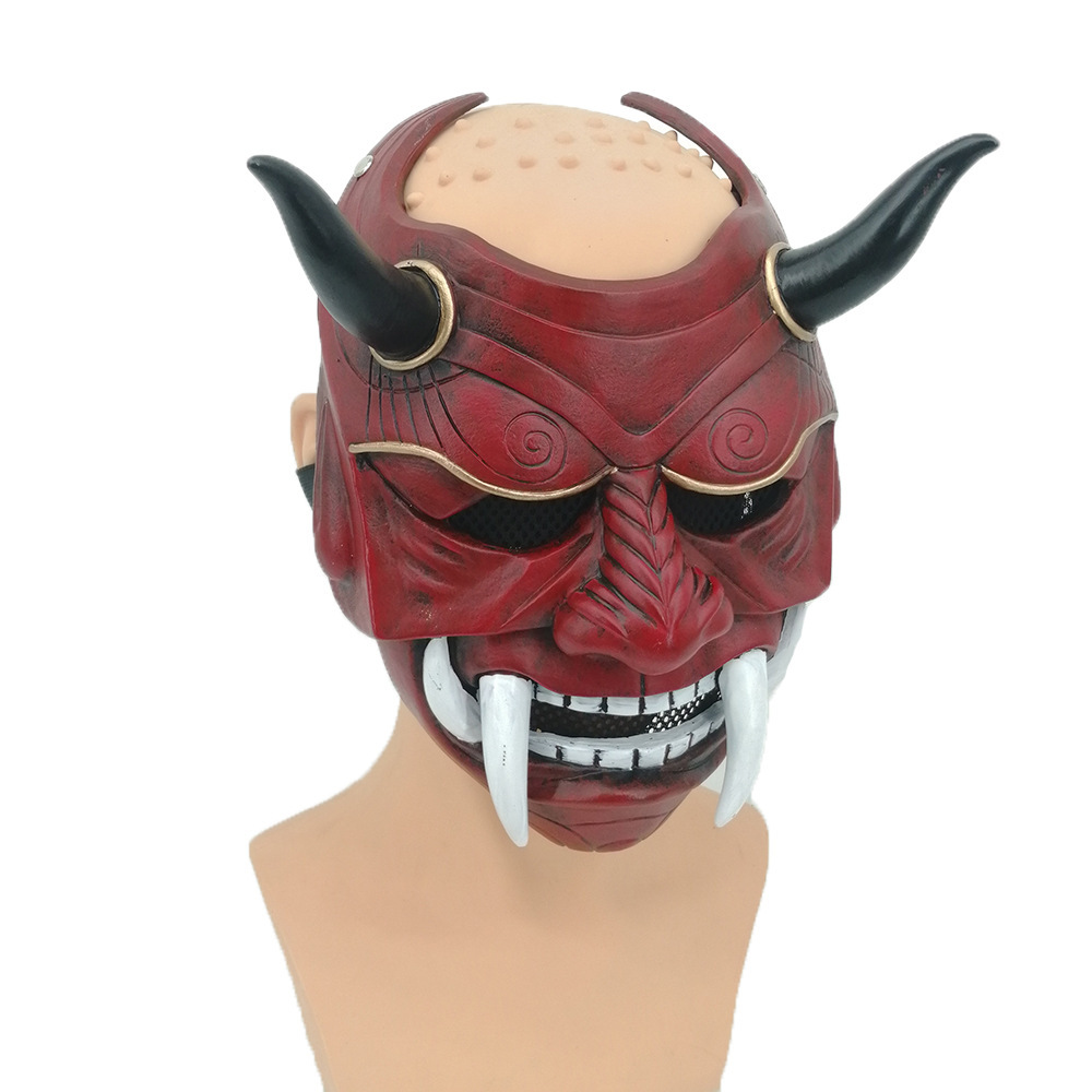 万圣节树脂赤般若面具 影视周边cosplay道具 红色魔鬼般若面具