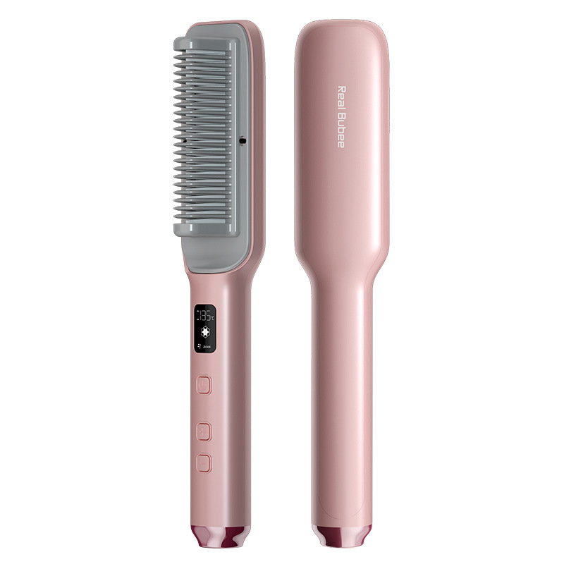负离子直发梳便携夹板卷发棒二合一不伤发懒人电梳子家用