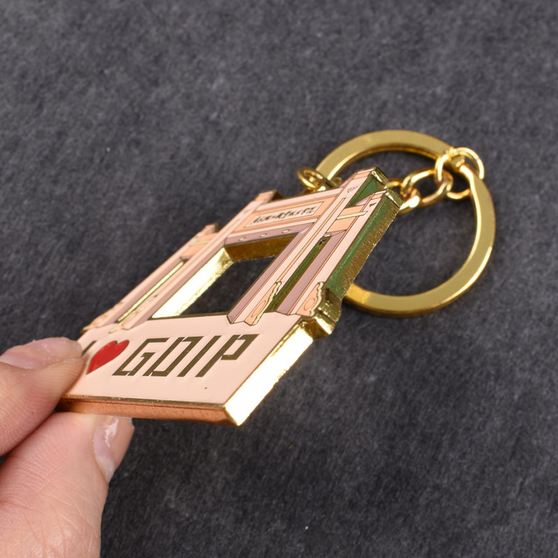 Metal Keychains Customized Sightseeing Attractions Keychain Accessories Business Gifts Key Ring Small Gifts Key Chain