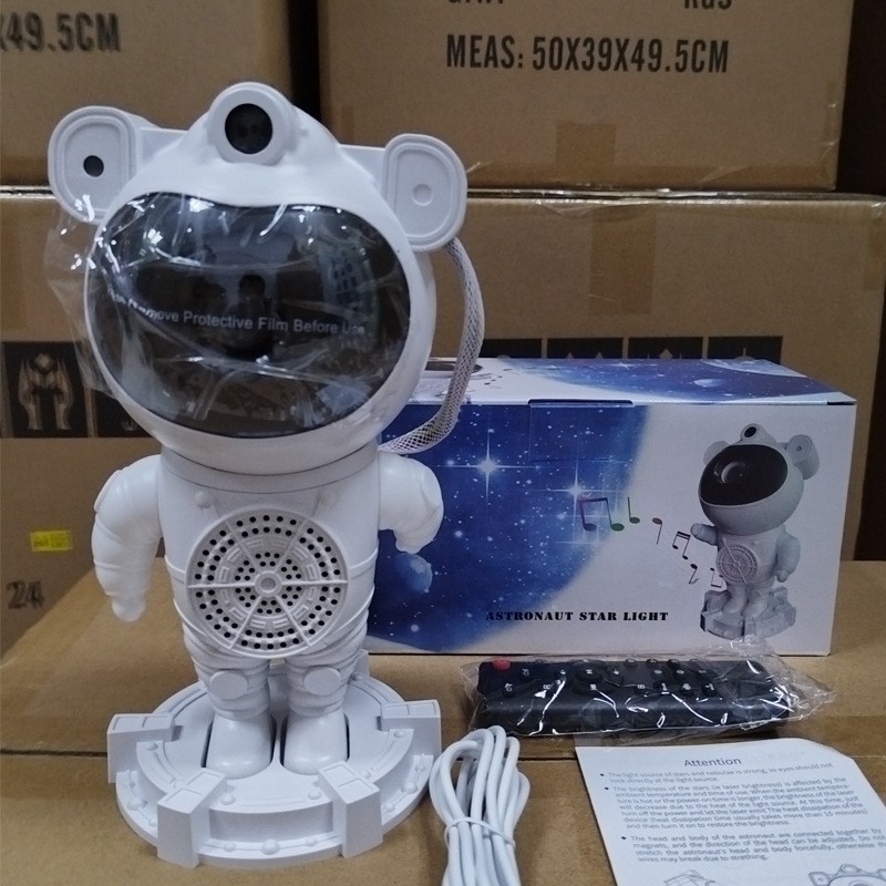 Bluetooth Plug-in Table Lamp Astronaut Starry Sky Projector Starry Sky Bedroom Bedside Ambience Light Spaceman Small Night Lamp