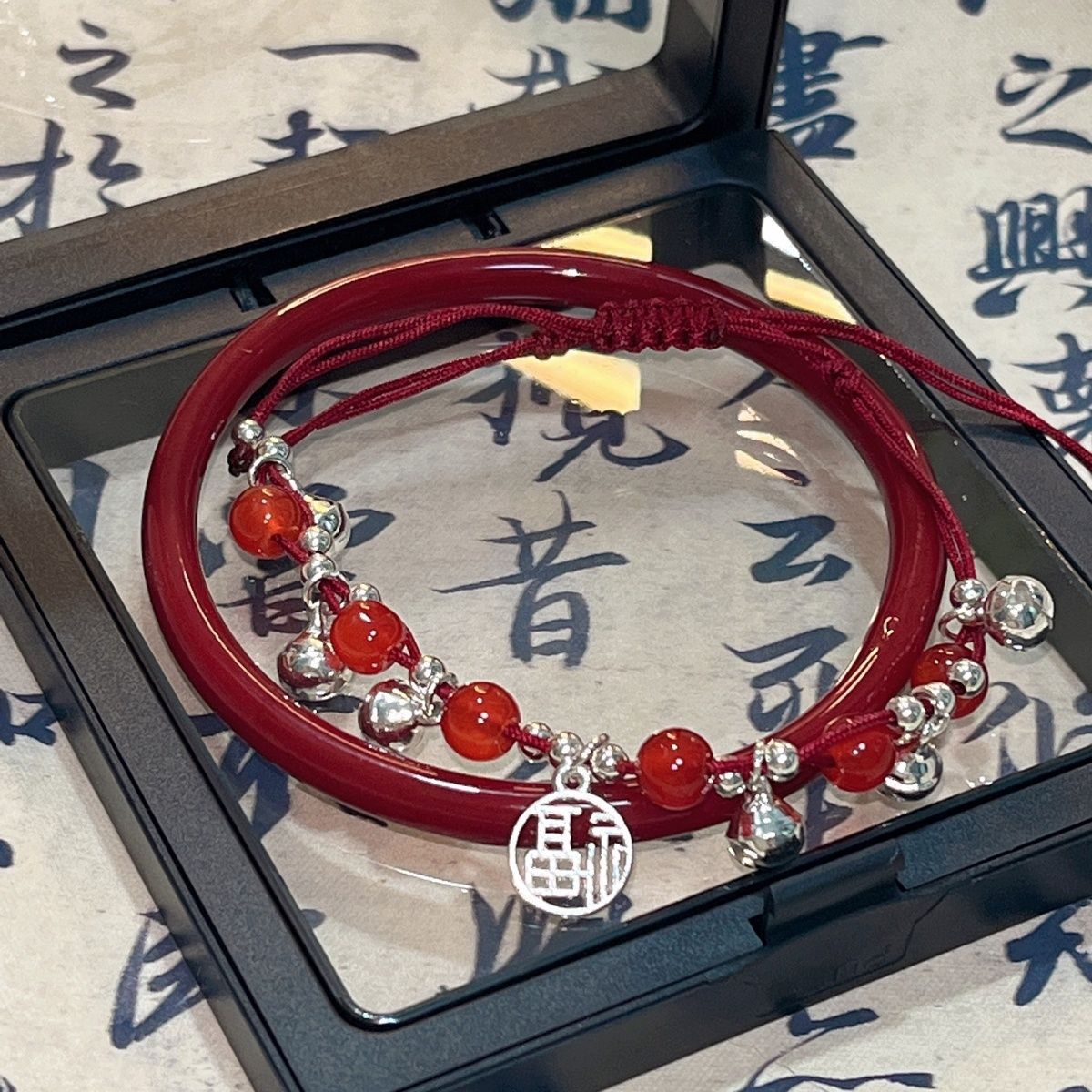 苗疆少女~红绳银铃手链手工编织明媚俏皮少女心手饰小红书同款