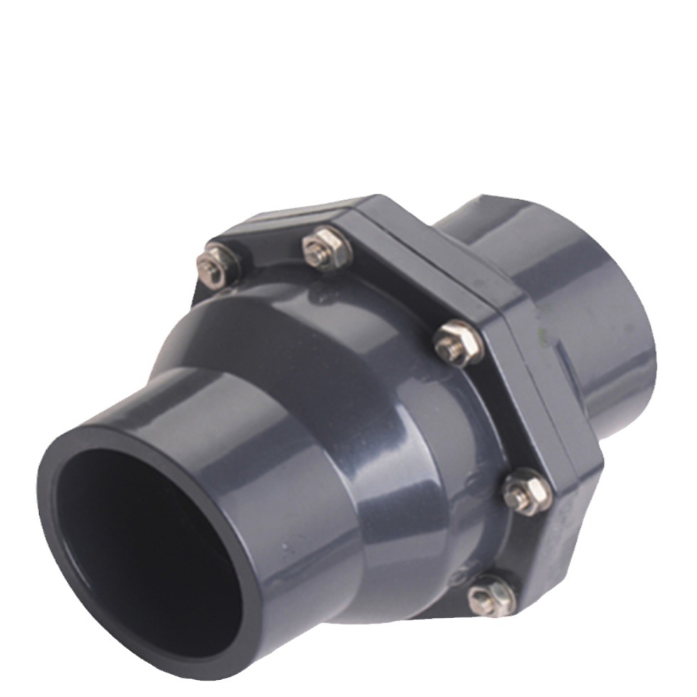 upvc塑料翻板止回阀 单向阀止逆阀 立卧通用止回阀防反水阀耐酸碱