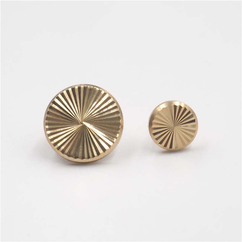 黄铜皮带螺丝 太阳花装饰螺丝 腰带工字螺丝钉 花纹钮扣包包配件