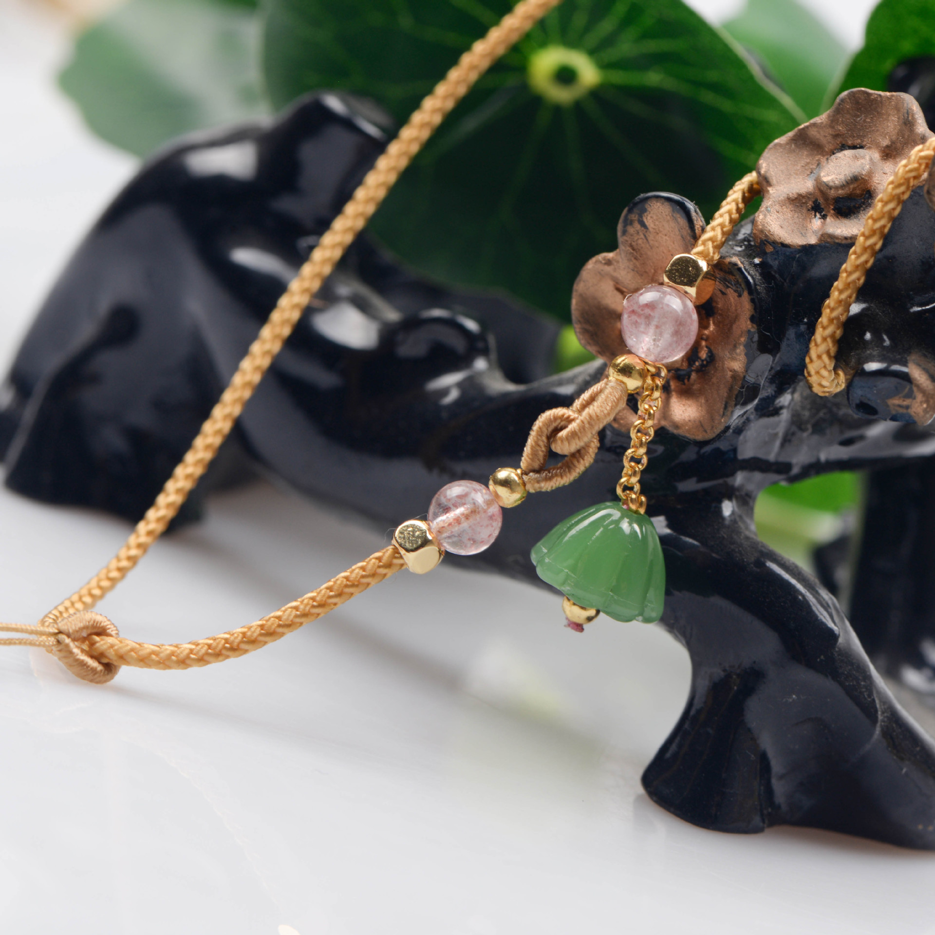 吊坠绳手工编织玉石玛瑙水晶饰品diy挂脖挂绳2mm细款翡翠玉佩项链