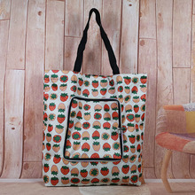 日本卡通加厚超市环保购物袋拉链防水买菜包折叠便携手提袋旅行袋