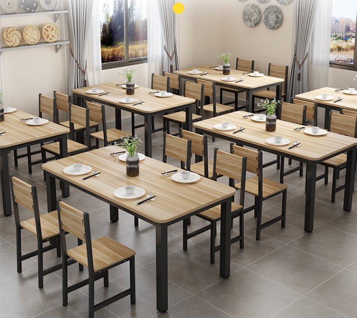 小吃店烧烤餐桌家用食堂饭店快餐桌椅大排档餐馆组餐桌椅组合