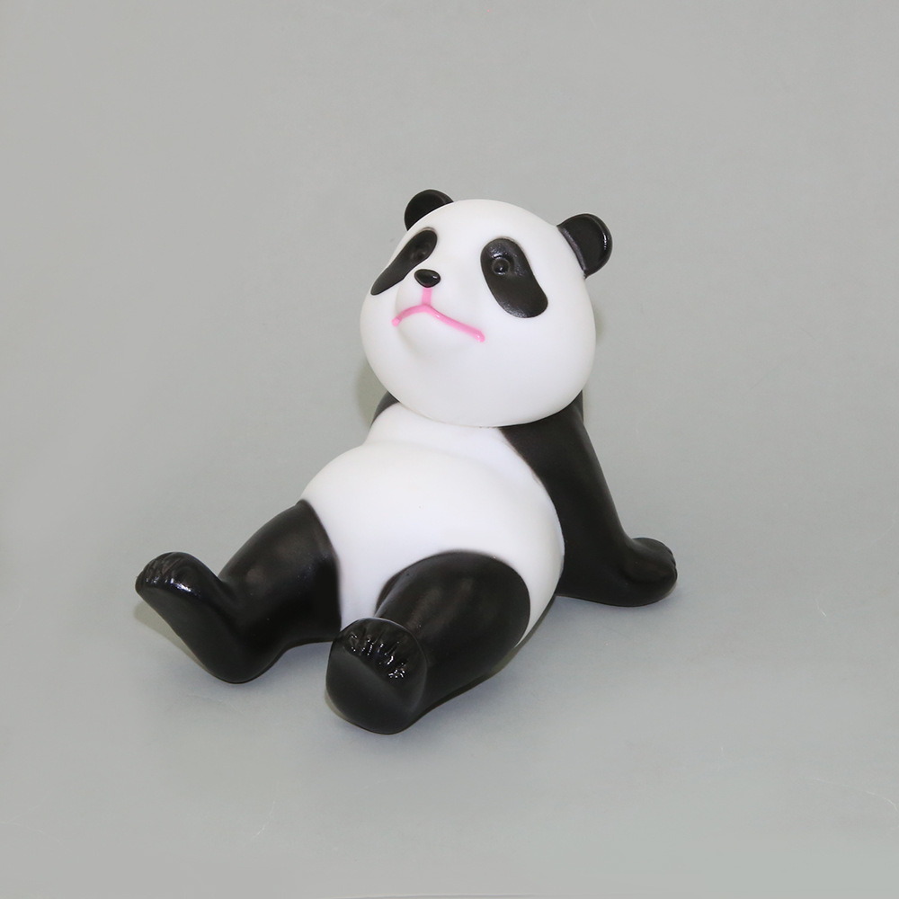 Panda Mobile Phone Stand Desktop Office Creative Gift Home Decoration Vinyl Small Ornaments Birthday Gift