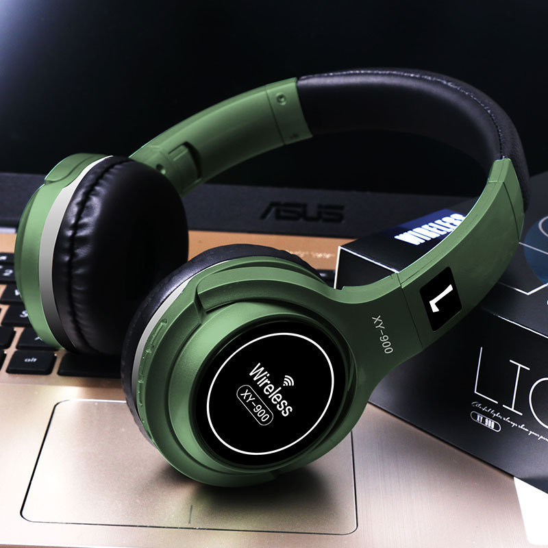 0led发光折叠式插卡收音无线耳机炫音xy900-阿里巴巴