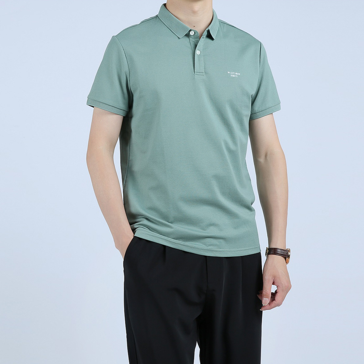 0成交3件休闲小翻领polo衫 2022男士夏季保罗衫短袖带领t恤高阶灰多色