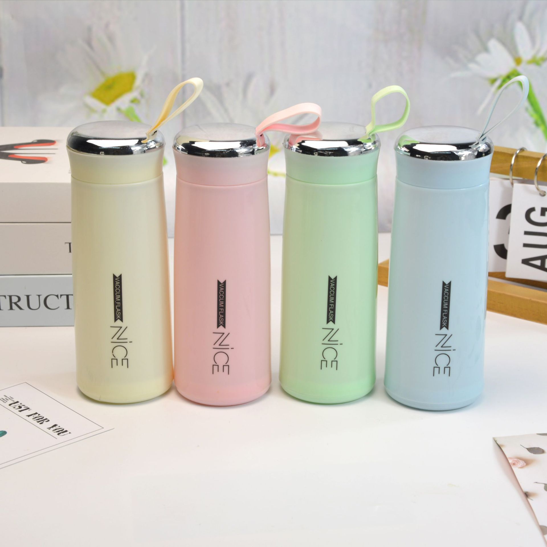 奈斯玻璃水杯隔热双层玻璃杯学生店庆促销礼品杯子logo热销商务杯