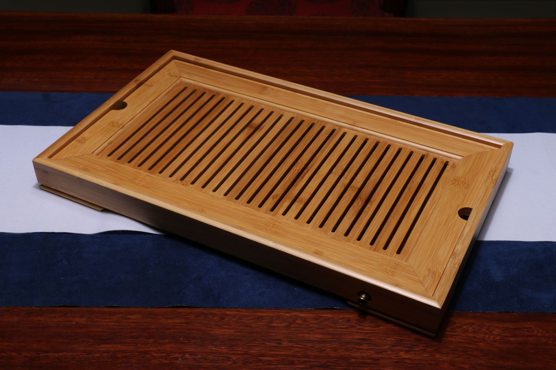 龙砂陶功夫茶具竹茶盘竹制茶海竹托盘排水茶台式大号茶盘定制批发