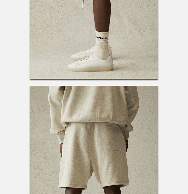 fear of god essentials 21ss复线高街抽绳加绒fog短裤运动裤卫裤
