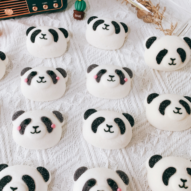 网红创意手工可爱熊猫棉花糖动物造型咖啡伴侣儿童小礼物烘焙软糖