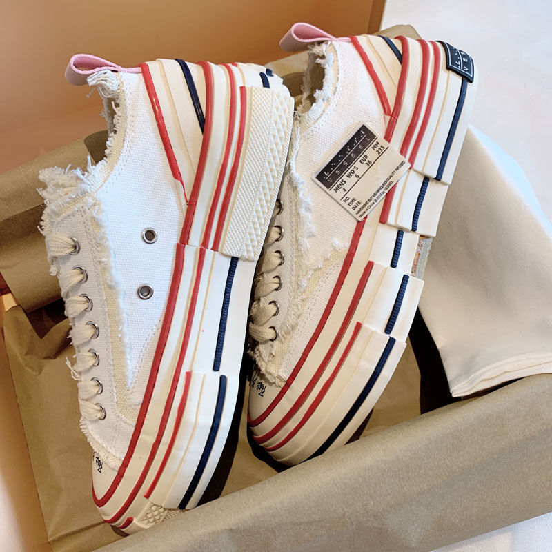 吴建豪蔡徐坤余文乐同款vessel硫化鞋软木厚底休闲乞丐帆布鞋女潮