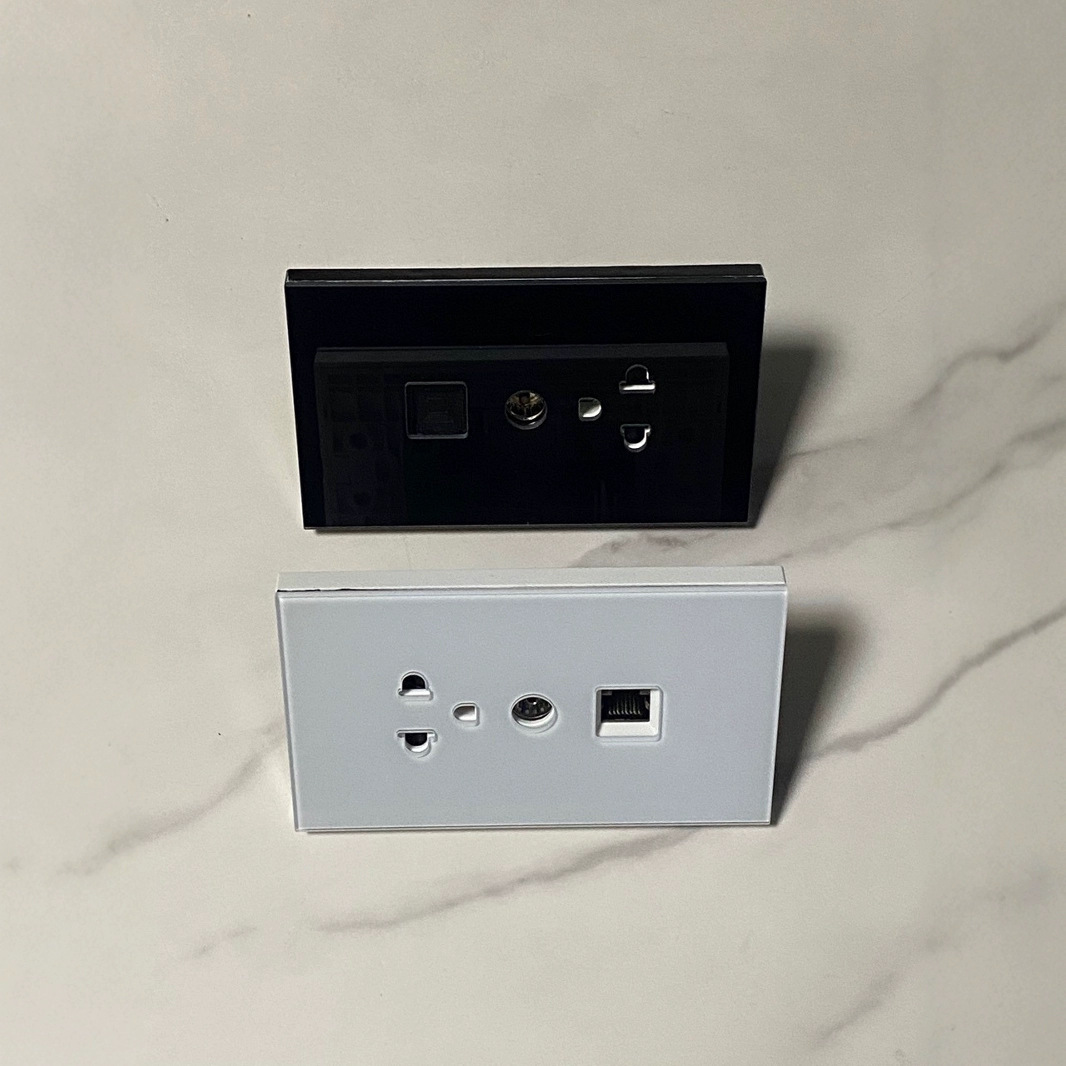 出口美标开关插座120型大功率多功能三孔英式插座电视电脑插座