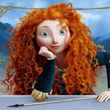 亚马逊热销 动漫cosplay假发 勇敢传说梅莉达公主brave万圣节头套