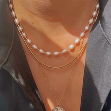 法式天然珍珠项链复古轻奢小众设计高级感简约短款项链女ins风