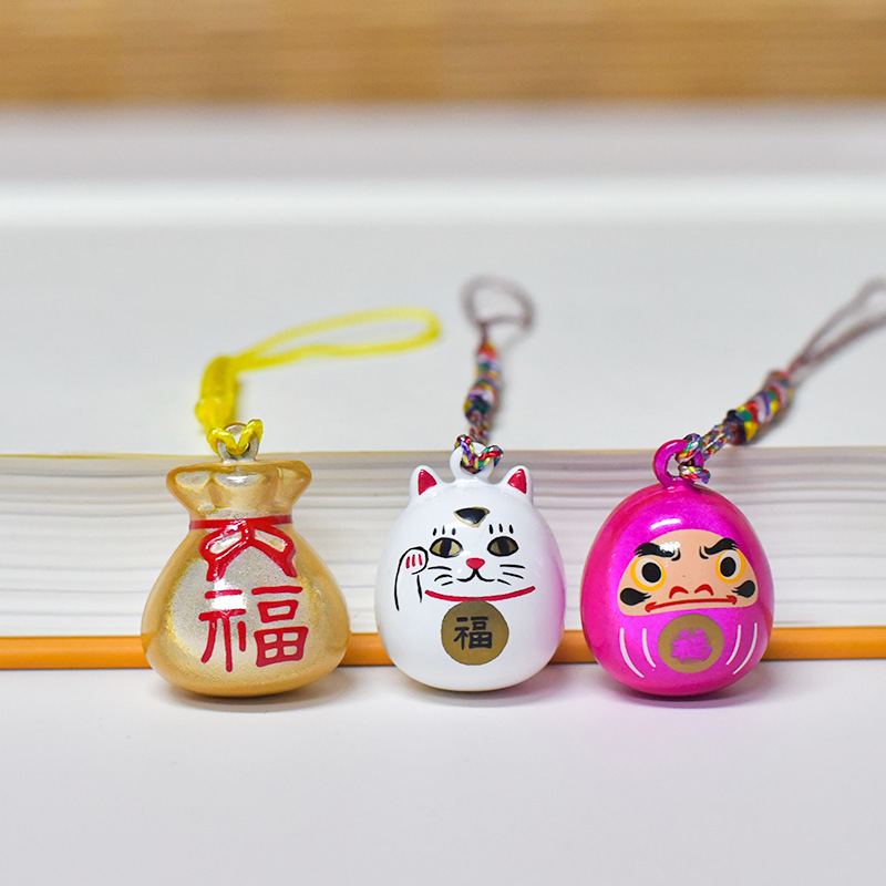 Le Meow Fortune Cat Bell Pendant Lucky Fortune Pendant Love Career Fortune Bag Accessories Couple Bags Ornament